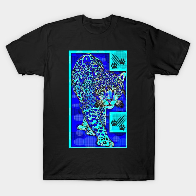 The leopard in blue T-Shirt by UMF - Fwo Faces Frog